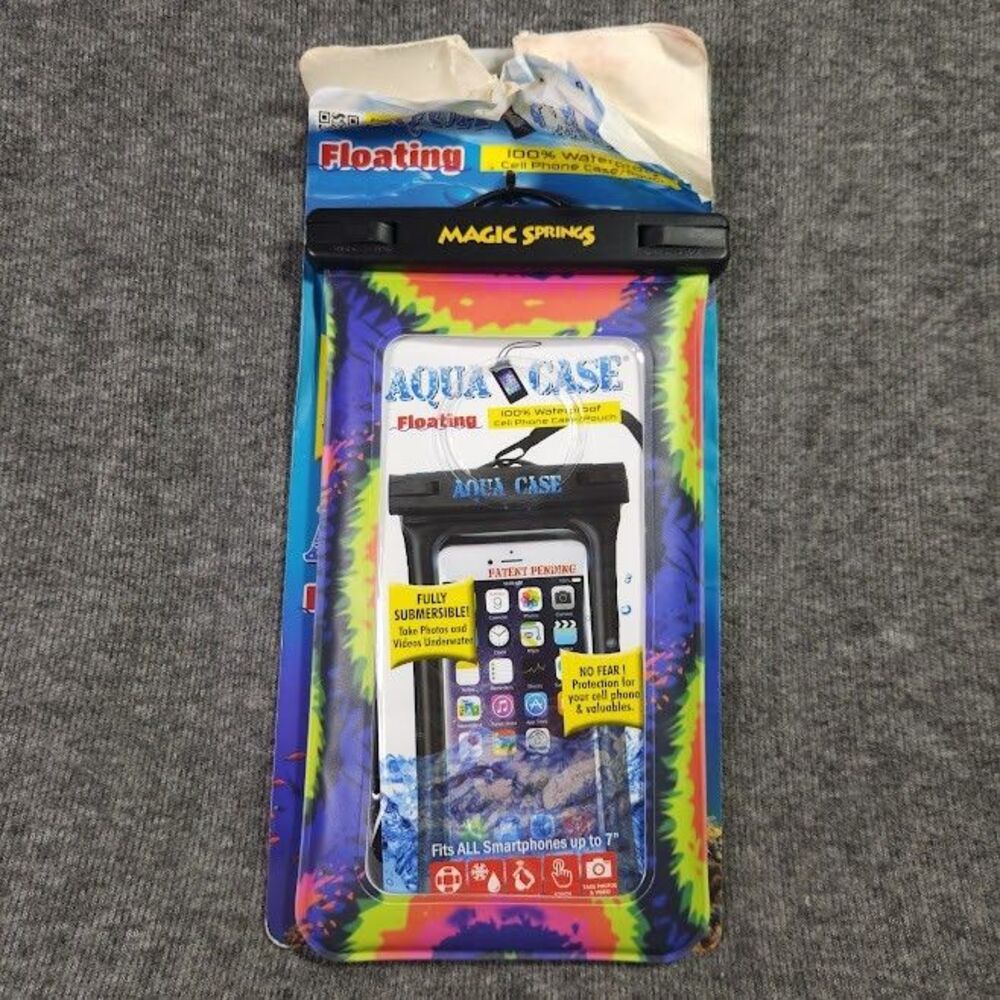 Aqua Case Plus Floating 100% Waterproof 7" Smartphone Phone Case Tie-Dye